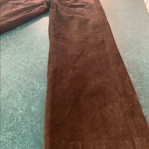 Brown 100% Suede Pants fully lined size 12.